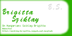 brigitta sziklay business card